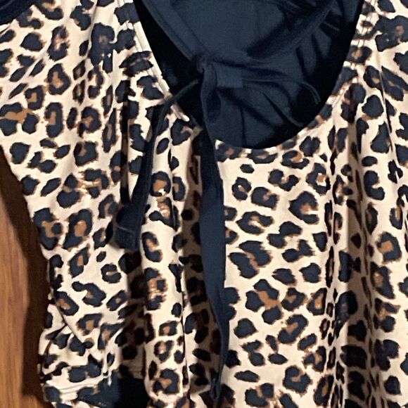 New CUPSHE Brown & Black Leopard Print XL One Piece Swimsuit NWT Ties in Back - Picture 6 of 9